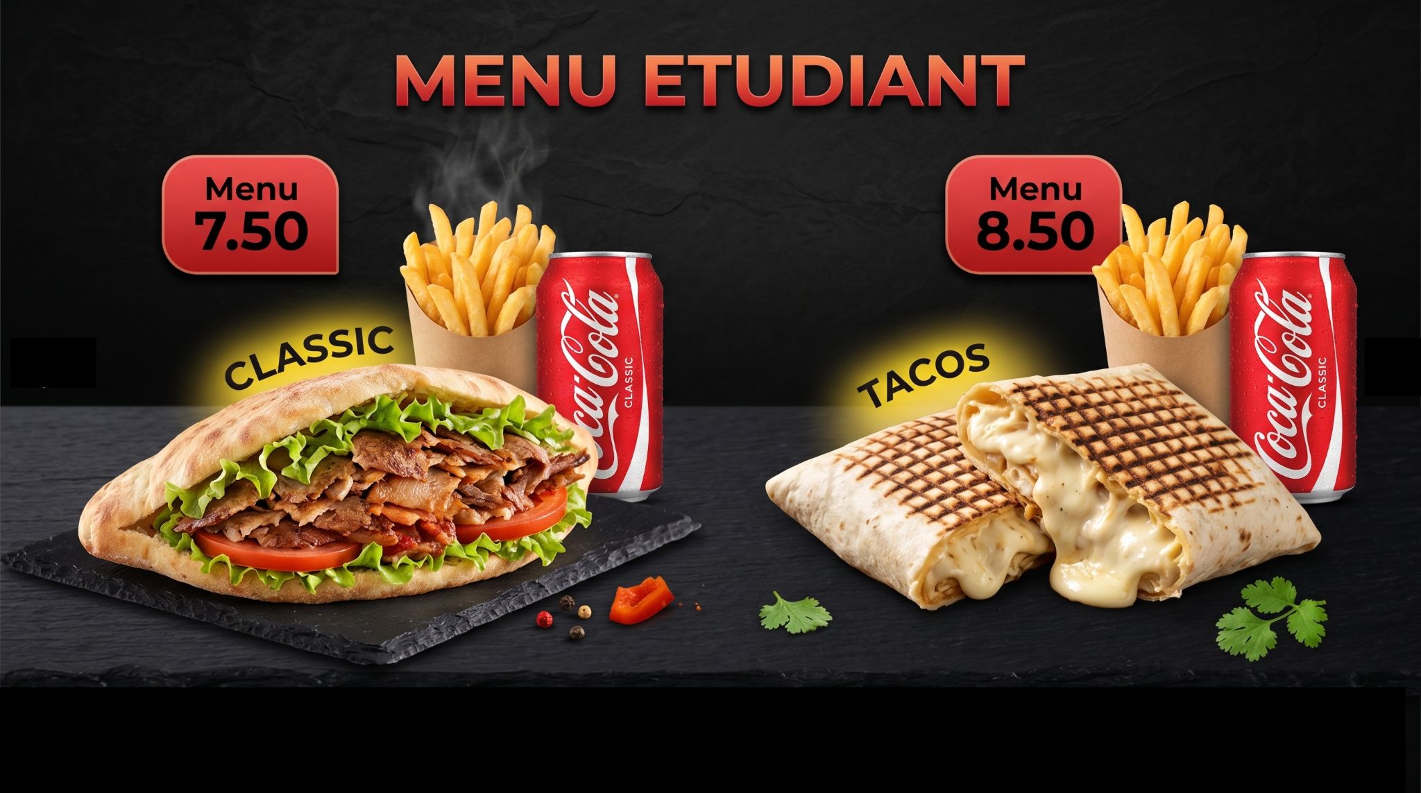 Menu Etudiant